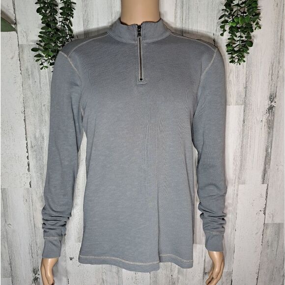 Agave Mock Neck Zip Long Sleeve Shirt - Picture 1 of 9